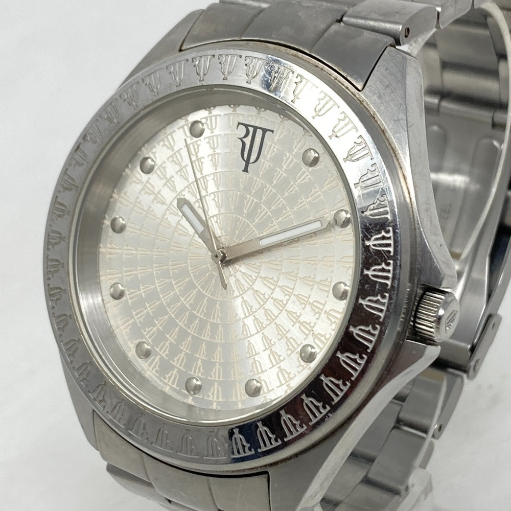Randy Jackson Timepieces Mens Watch 48mm Silver Tone Swiss Parts New Battery